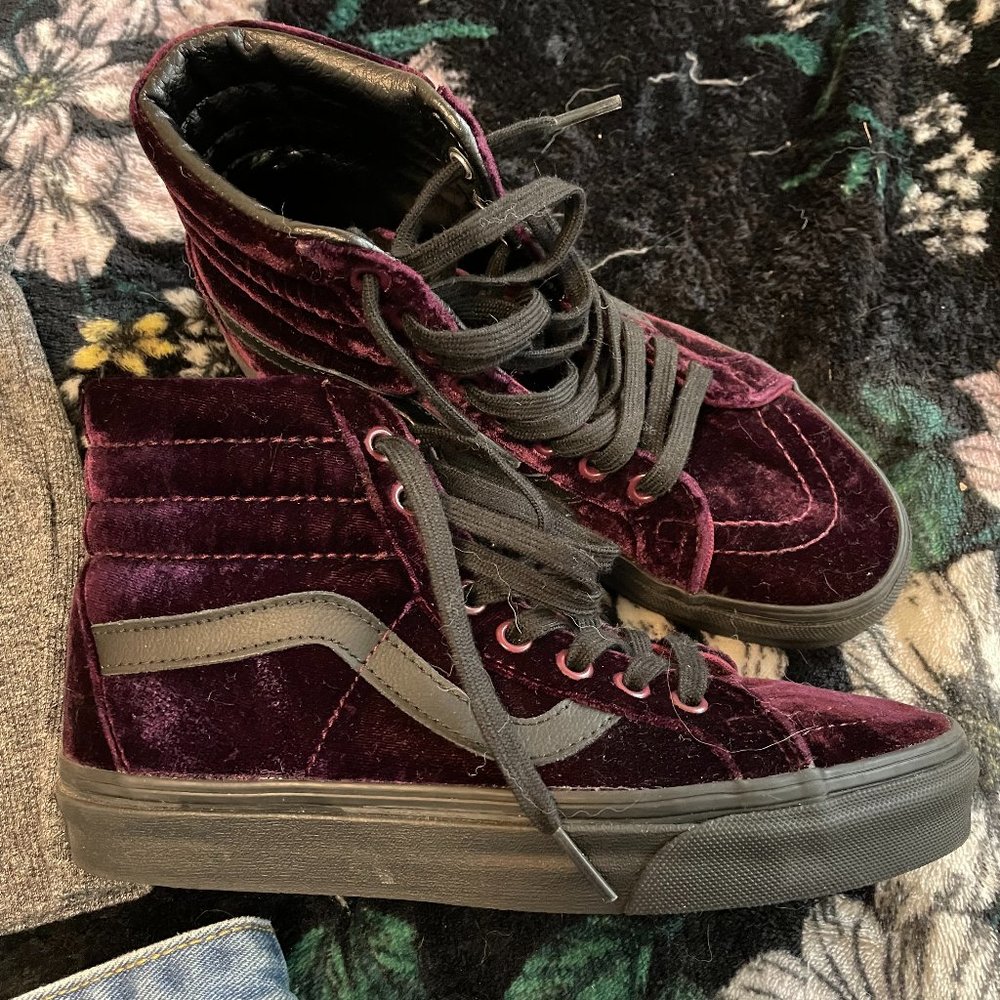 Vans Purple Velvet Sk8-Hi Tops